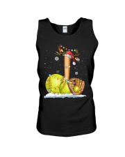 Softball Christmas Lights Unisex Tank tile