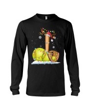 Softball Christmas Lights Long Sleeve Tee tile