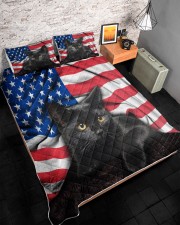Black Cat American Flag Quilt Bed Set Queen Quilt Bed Set aos-queen-quilt-bed-set-lifestyle-front-08