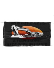Sticker - Excavator - This Is A Property Cloth face mask thumbnail
