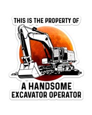 Sticker - Excavator - This Is A Property Sticker - Single (Vertical) front
