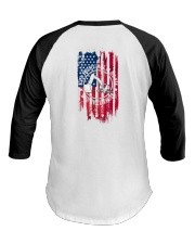 Excavator Old Man Flag 2 Sides Baseball Tee tile