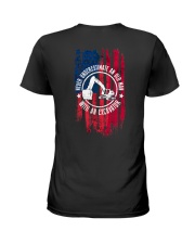 Excavator Old Man Flag 2 Sides Ladies T-Shirt tile