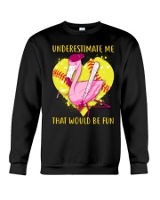 Softball American Flag Heart Crewneck Sweatshirt tile