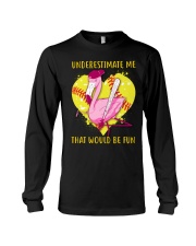 Softball American Flag Heart Long Sleeve Tee tile