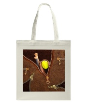 Softball Leather Tote Bag tile