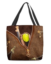 Softball Leather All-over Tote back