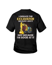 I Operate The Excavator 2 Sides Youth T-Shirt tile