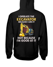 I Operate The Excavator 2 Sides Hooded Sweatshirt tile
