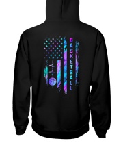 American Flag Basketball Blue 2 Sides Hooded Sweatshirt tile
