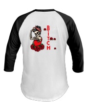 Skull And Roses 2 Sides Baseball Tee tile