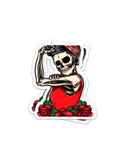 Skull And Roses 2 Sides Sticker tile