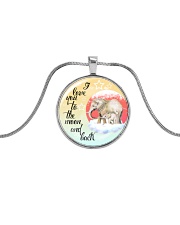 Elephant To The Moon And Back Necklace Metallic Circle Necklace front