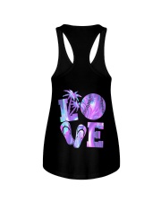 Baseball Girl Hologram 2 Sides Ladies Flowy Tank tile