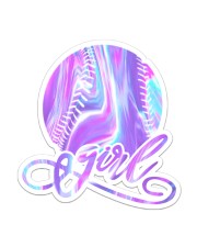 Baseball Girl Hologram 2 Sides Sticker tile