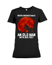Camping - An Old Man With Big Feet Premium Fit Ladies Tee tile