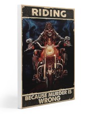 Motorcycle Because Murder Is Wrong Gallery Wrapped Canvas Prints tile