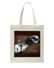Skull Faith Over Fear Tote Bag thumbnail