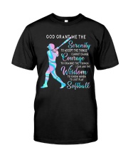 Softball God Grant Me The Senerity Classic T-Shirt front