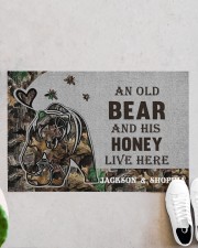 Custom Camo Old Bear And This Honey Doormat Doormat 22.5" x 15" aos-doormat-22-5x15-lifestyle-front-06