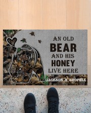 Custom Camo Old Bear And This Honey Doormat Doormat 22.5" x 15" aos-doormat-22-5x15-lifestyle-front-10