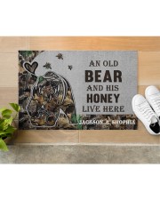 Custom Camo Old Bear And This Honey Doormat Doormat 22.5" x 15" aos-doormat-22-5x15-lifestyle-front-12