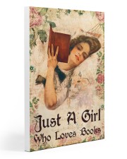 Book - A Girl Who Loves Books Gallery Wrapped Canvas Prints tile