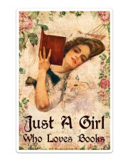 Book - A Girl Who Loves Books Sticker tile