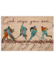 Hockey - God Says You Are - Male 17x11 Poster front