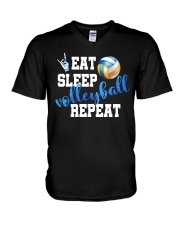 Volleyball - Eat Sleep Volleyball V-Neck T-Shirt tile