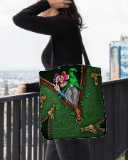 St Patricks Day Gnome Shamrock Tote Bag All-over Tote aos-all-over-tote-lifestyle-front-05