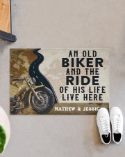 Personalized An Old Biker Doormat Doormat 22.5" x 15" aos-doormat-22-5x15-lifestyle-front-07