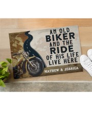 Personalized An Old Biker Doormat Doormat 22.5" x 15" aos-doormat-22-5x15-lifestyle-front-11