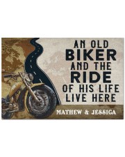 Personalized An Old Biker Doormat Doormat 22.5" x 15" front