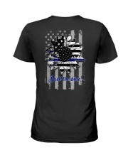 Back the Blue 2 Sides Ladies T-Shirt tile