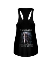 Jesus - Im Not That Perfect Christian 2 Sides Ladies Flowy Tank tile