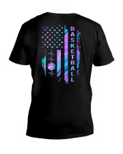 Basketball Purple 2 Sides V-Neck T-Shirt tile