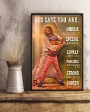 Softball - God Says You Are 11x17 Poster lifestyle-poster-3