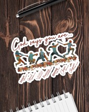 Baseball - God Says You Are Sticker - Single (Horizontal) aos-sticker-single-horizontal-lifestyle-front-05