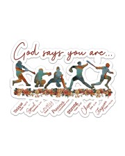 Baseball - God Says You Are Sticker - Single (Horizontal) front
