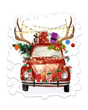 Bug Car Christmas Sticker tile