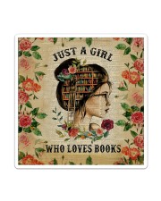 Book - Just A Girl Sticker tile