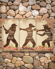 Custom Softball Flower Be Strong Poster 17x11 Poster aos-poster-landscape-17x11-lifestyle-15