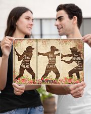 Custom Softball Flower Be Strong Poster 17x11 Poster poster-landscape-17x11-lifestyle-20