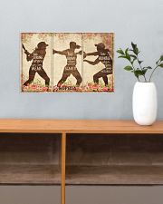 Custom Softball Flower Be Strong Poster 17x11 Poster poster-landscape-17x11-lifestyle-24