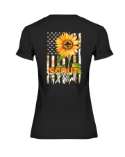 Boy Scout Mom Sunflower Flag 2 Sides Premium Fit Ladies Tee tile
