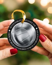 Volleyball I Love You Circle ornament - single (porcelain) aos-circle-ornament-single-porcelain-lifestyles-08