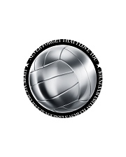 Volleyball I Love You Circle Magnet tile