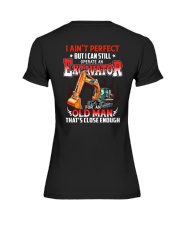 Excavator I Ain't Perfect 2 Sides Premium Fit Ladies Tee tile