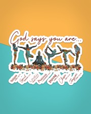 Yoga - God Says You Are Sticker - Single (Horizontal) aos-sticker-single-horizontal-lifestyle-front-02